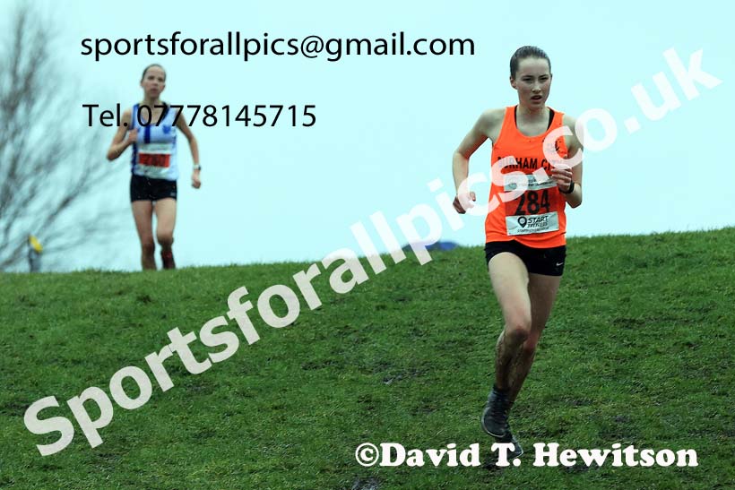 Girls under-15s 2023 North Eastern Cross Country Champs., Temple Park, South Shields. Photo: David T. Hewitson/Sports for All Pics